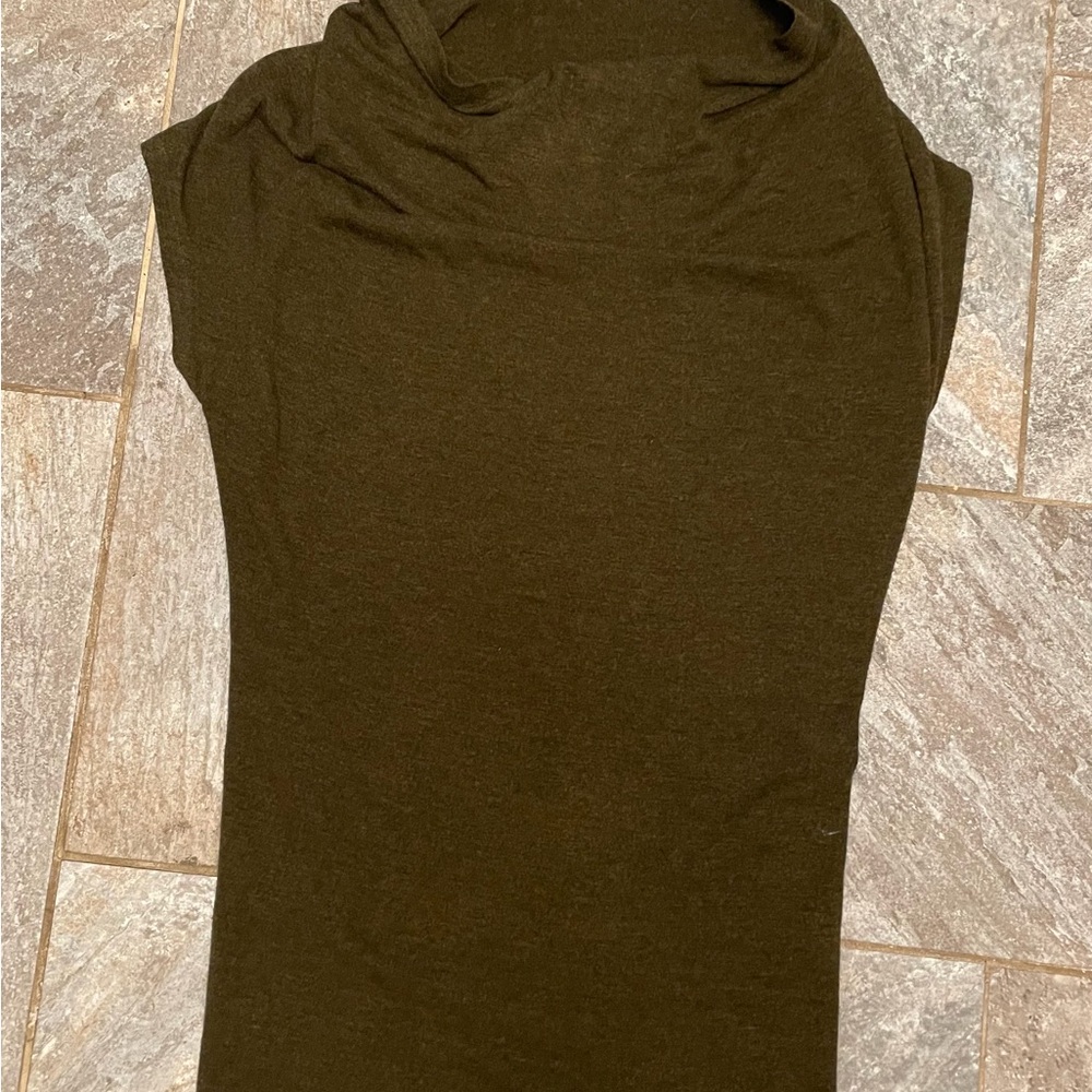 Olive Green Cowl Neck dress